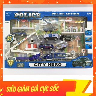 ĐỒ CHƠI CHIẾN ĐỘI XE SẮT CẢNH SÁT THÀNH PHỐ NHIỀU CHI TIẾT, CHẤT LIỆU HỢP KIM SIÊU BỀN, MÔ PHỎNG THẬT