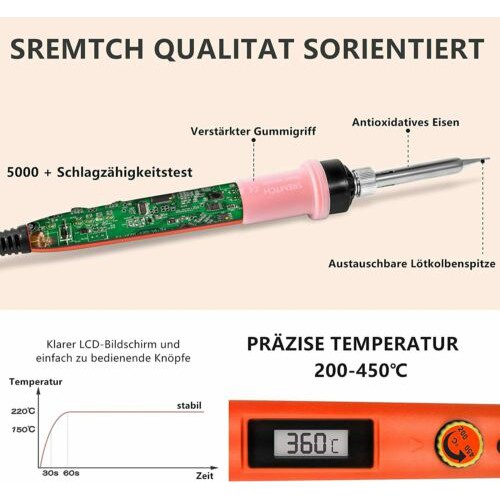 Bộ dụng cụ hàn sắt 80W 220V có công tắc on-off chất lượng cao tiện lợi