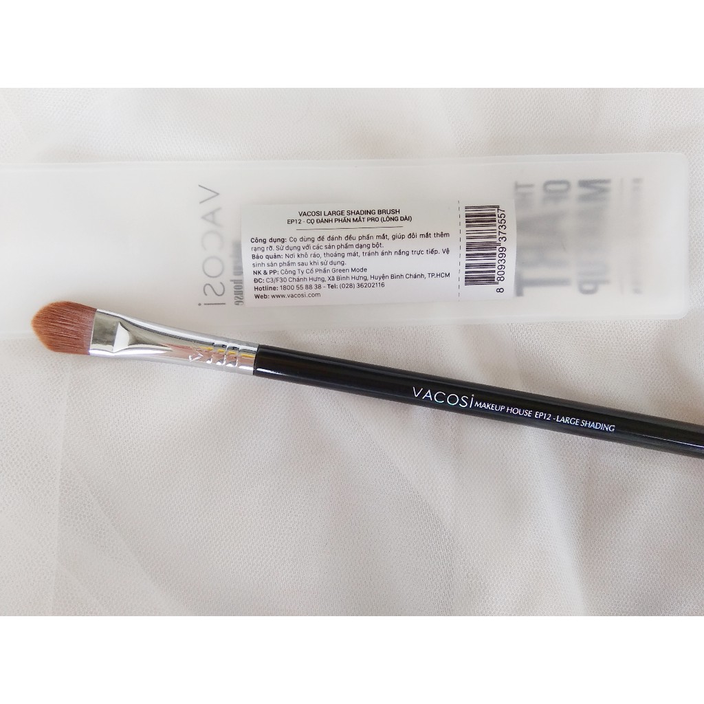 Cọ phủ trang điểm mắt đầu dẹt Vacosi Large Shader bản Pro EP12