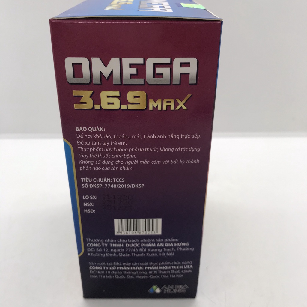 Omega 3.6.9 MAX - Bổ Sung DHA vs EPA cải thiện thị lực, giảm nguy cơ xơ vữa động mạch do tác hại của oxy hóaLọ 60 viên