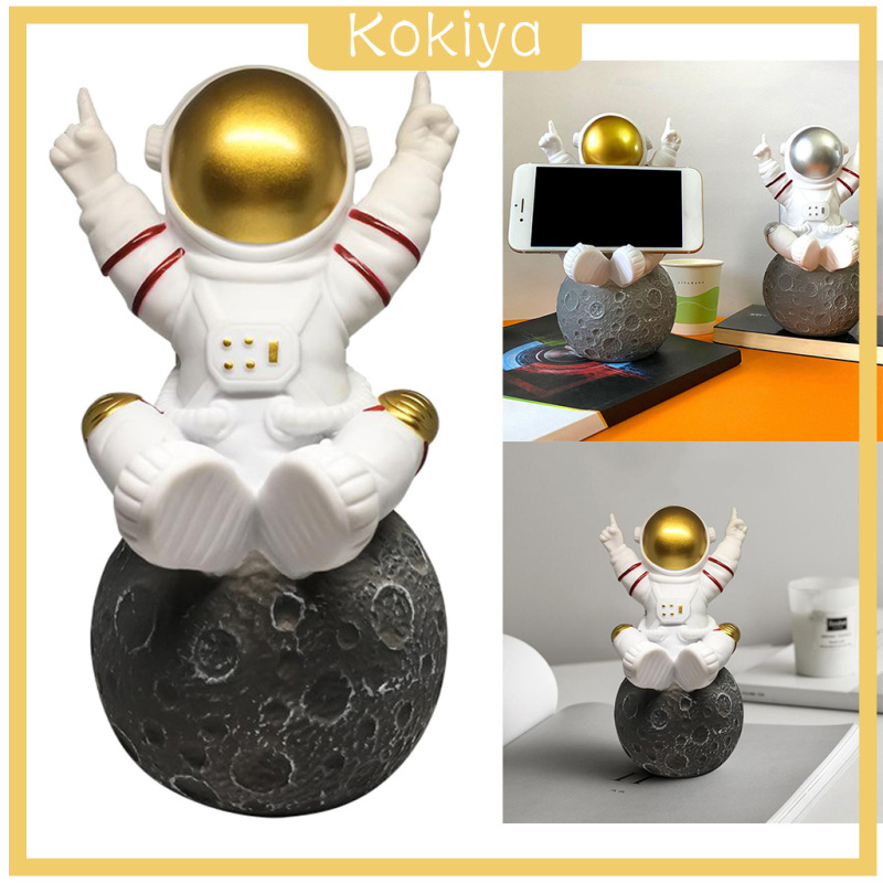 [KOKIYA]Astronaut Shape Bluetooth Portable Speaker with Mic FM TF Card USB  golden