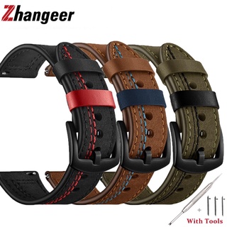 Dây đeo tay bằng da thật 20mm 22mm tháo gỡ nhanh cho đồng hồ huawei watch gt / gt2 samsung