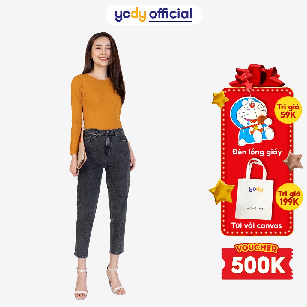 Quần jeans nữ YODY dáng baggy siêu cá tính trẻ trung co giãn mềm mại QJN3126