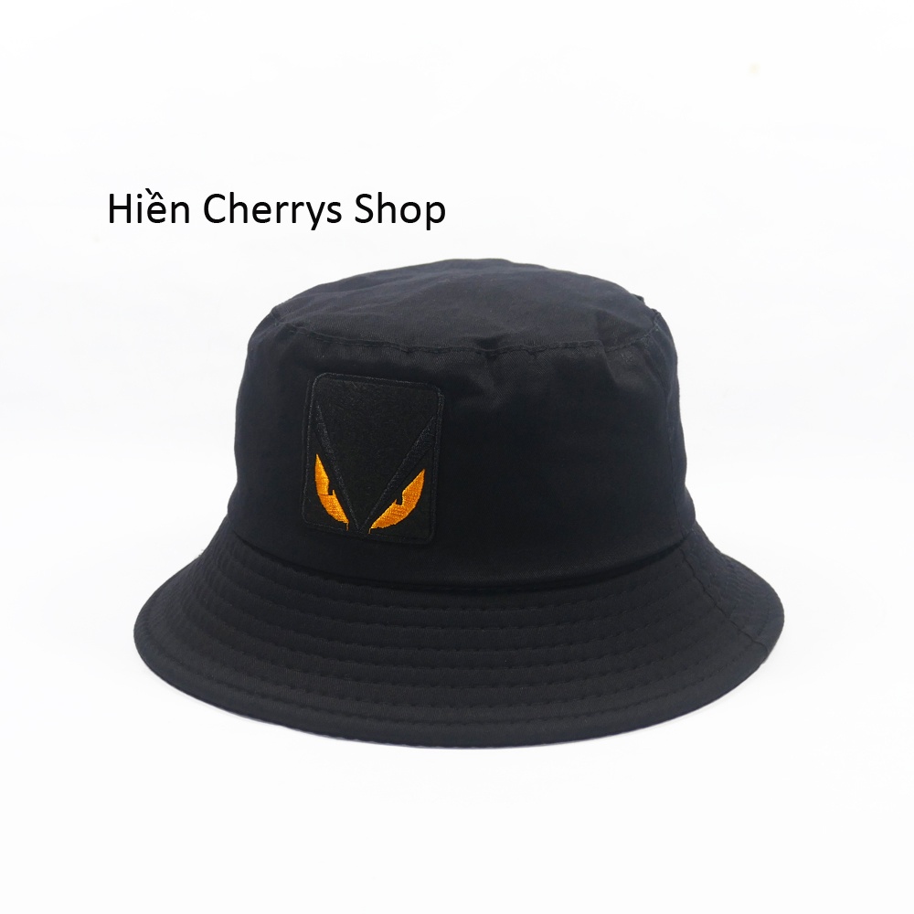Nón bucket 2 mắt thời trang- Chất liệu vải Cotton cao cấp phù hợp cho cả nam và nữ.