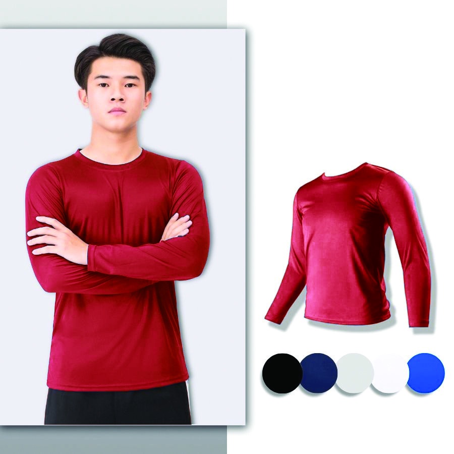 Áo Giữ Nhiệt Nam, Áo Dài Tay Nam Body Bóng Đá Co Dãn 2 Chiều - Bull Sport-MÀU ĐEN
