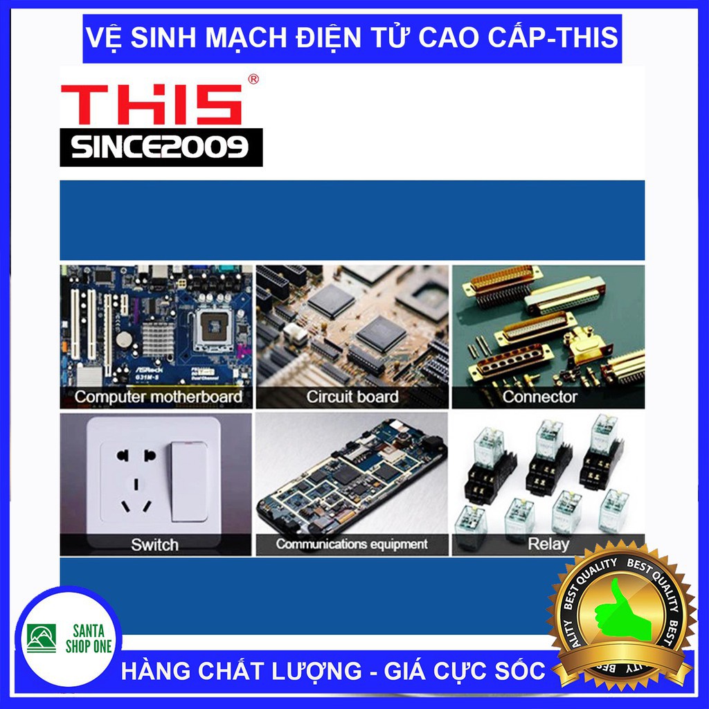 [FREE SHIP] Vệ Sinh Bo Mạch Điện Tử - Chai Xịt Tẩy Rửa Bo Mạch, Điểm Tiếp Xúc Điện Tử - THIS Electronics Clean - SANTA