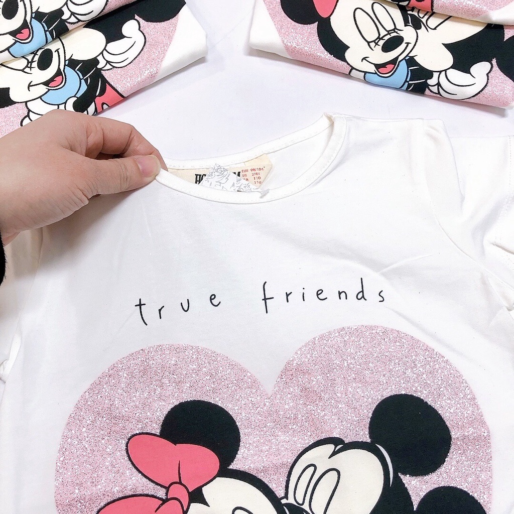 Áo phông H.M trắng mickey minnie