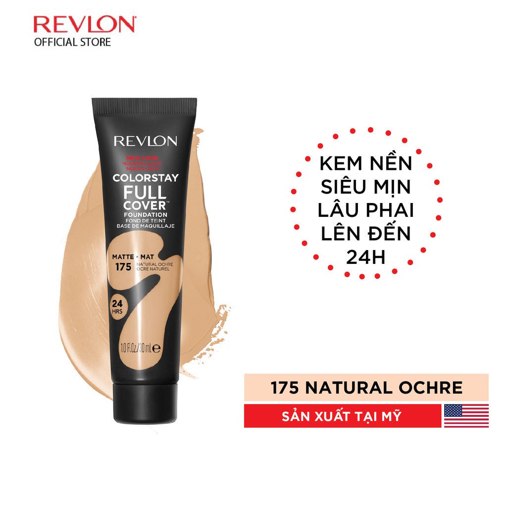 Kem nền che phủ toàn diện lâu phai Revlon ColorStay Full Cover Foundation 30ml