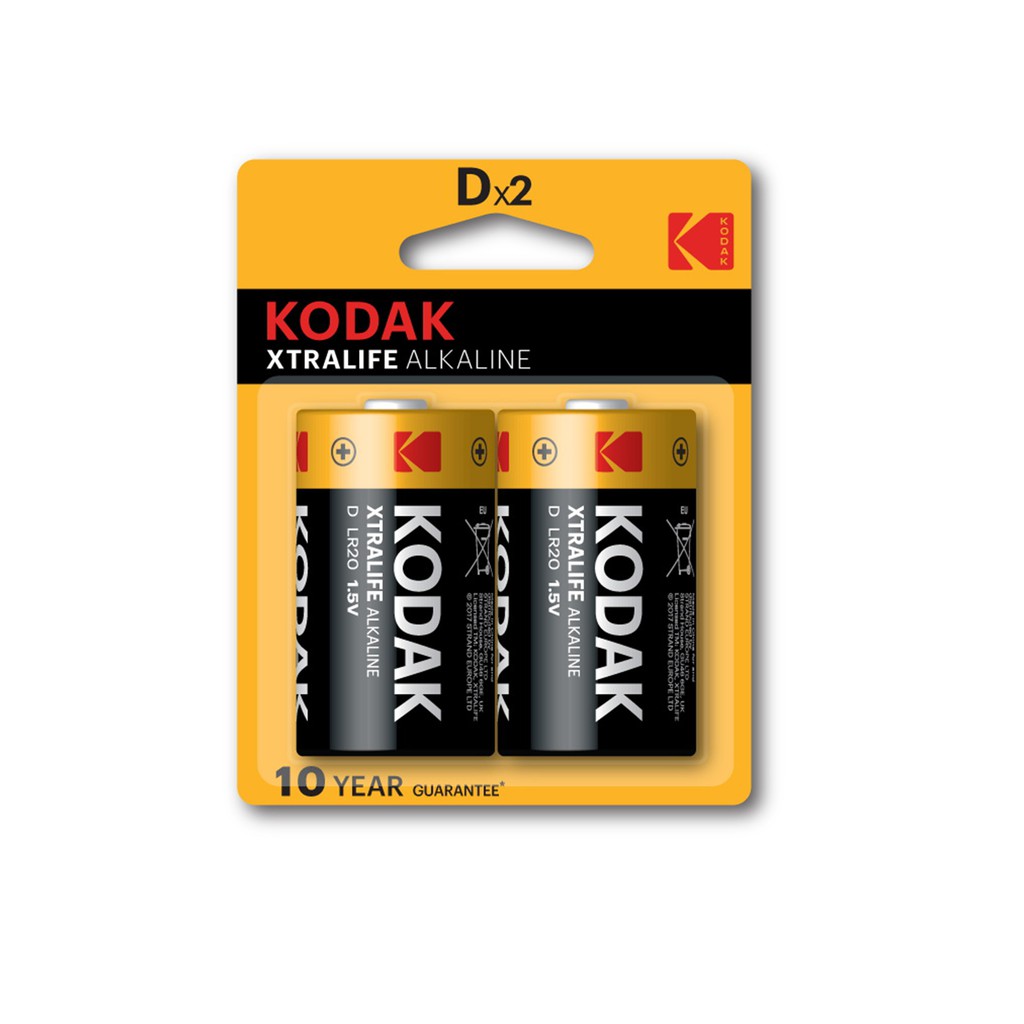 Bộ 2 pin đại Kodak Alkaline D điện thế 1.5V Uncle Bills IB0161 siêu bền hàng nhập khẩu chính hãng pin đèn pin