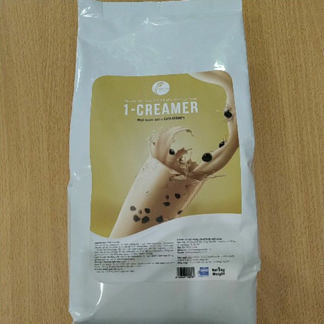 Bột kem sữa 1-creamer Gourmet túi 1kg, Bột pha trà sữa