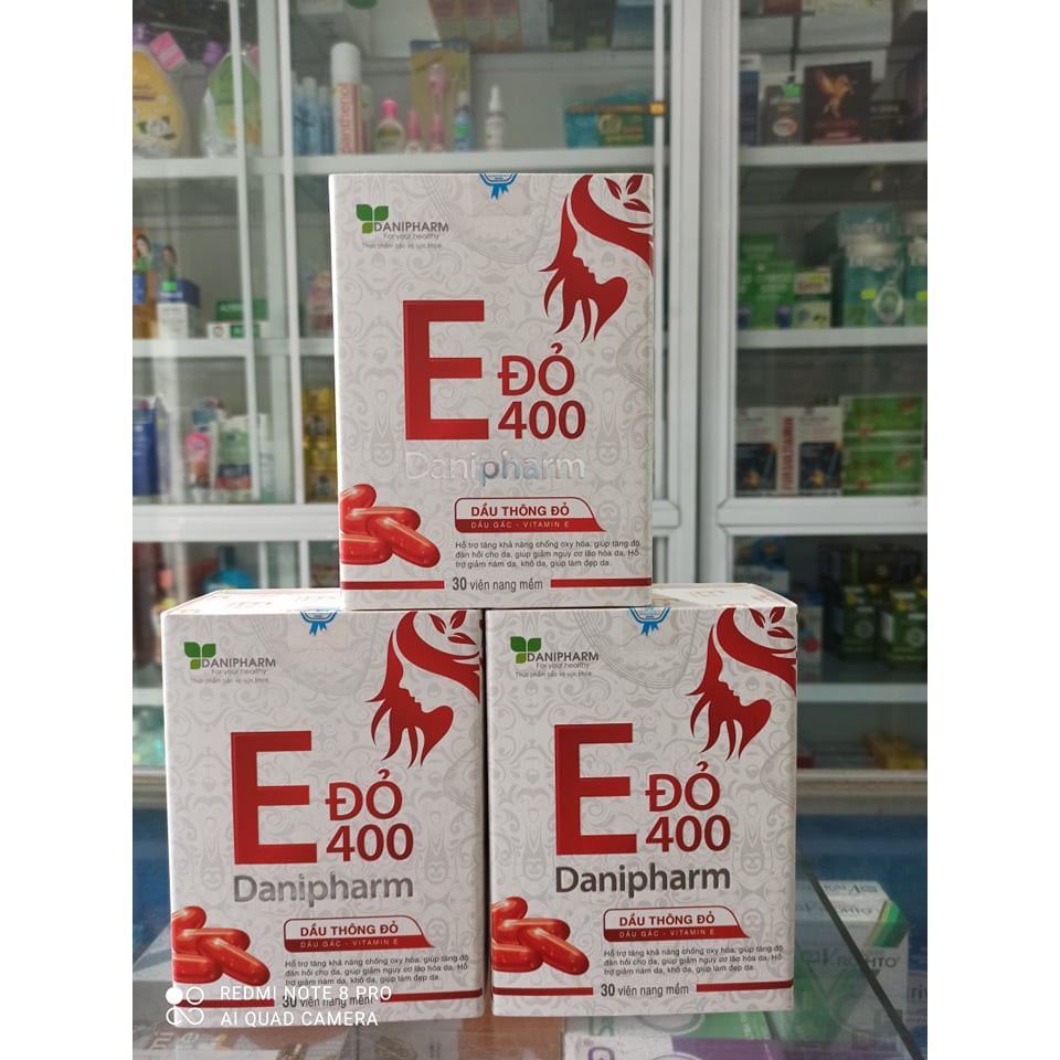Vitamin E đỏ 400mg DANIPHARM, chống lão hóa, ổn định nội tiết cho phụ nữ từ 12 tuổi trở lên