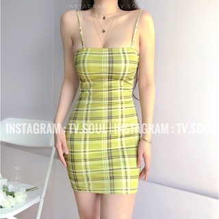 SALE Đầm dây xanh bơ