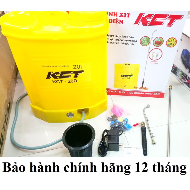Máy phun thuốc trừ sâu, bình xịt điện KCT-20D sản xuất theo tiêu chuẩn nhật bản