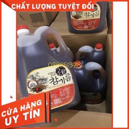 TỔNG BUÔN SIÊU RẺ  > Dầu vừng / Dầu mè Hàn Quốc can to 3L-5l tiết kiệm cho nhà hàng gohyang