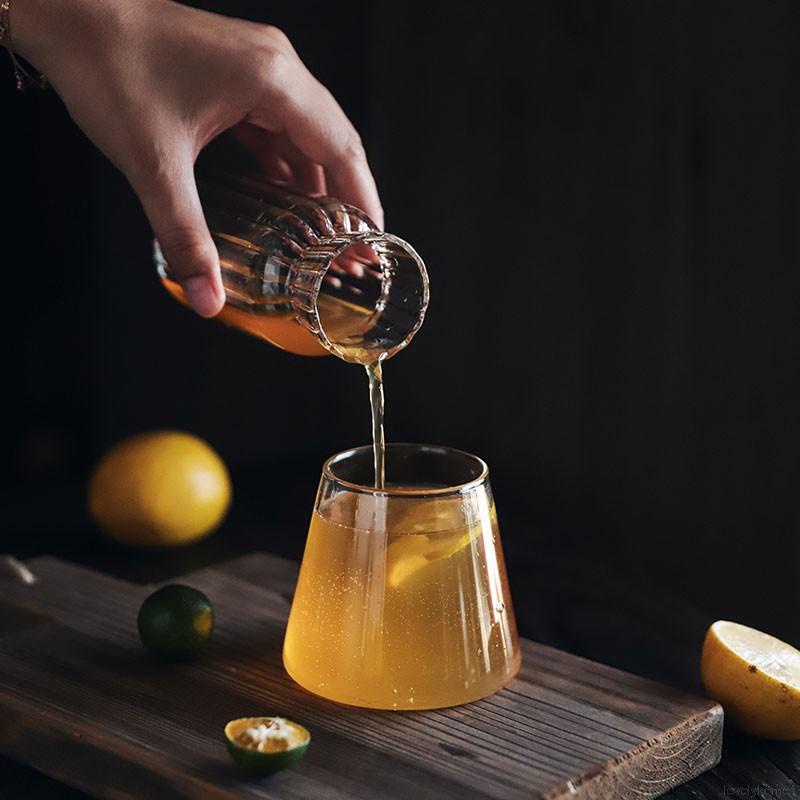Cốc uống nước chất liệu thủy tinh chịu nhiệt phong cách Nhật Bản
