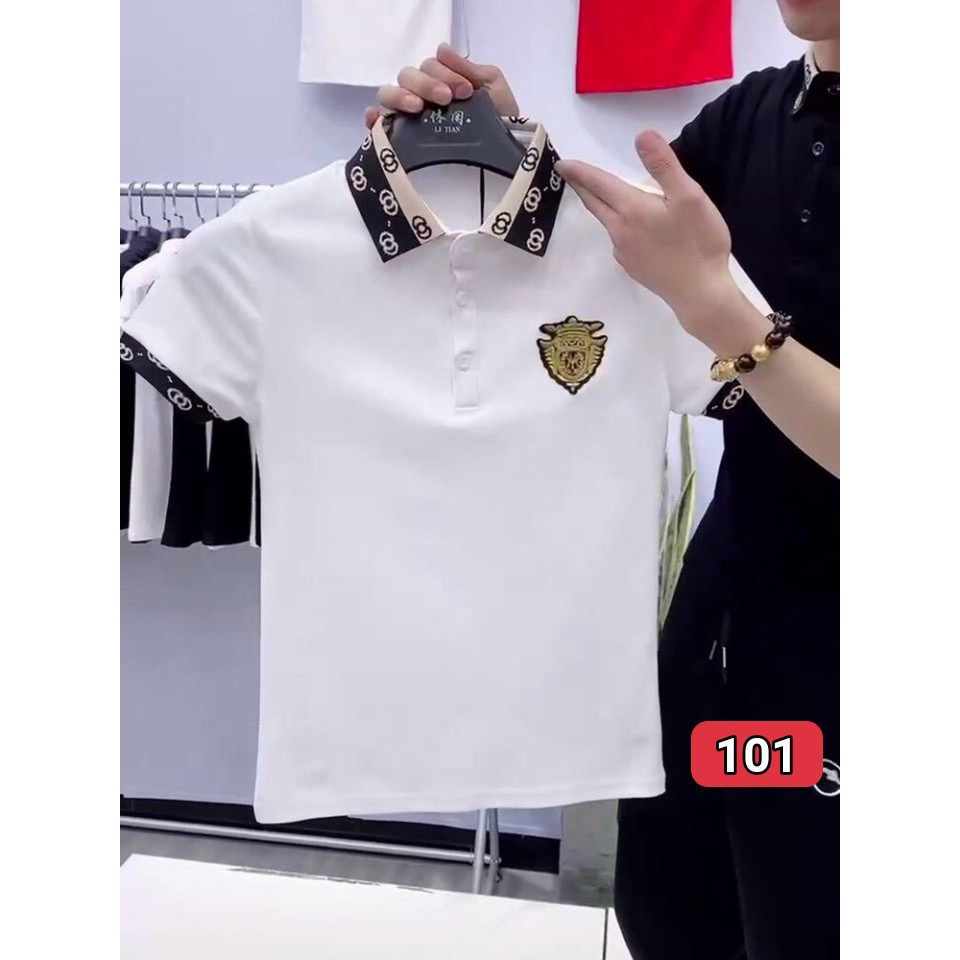 [FreeShip] Áo thun có cổ nam cao cấp, áo polo họa tiết thiết kế trẻ trung,thoải mái khi mặc-Black fashion shop-at101
