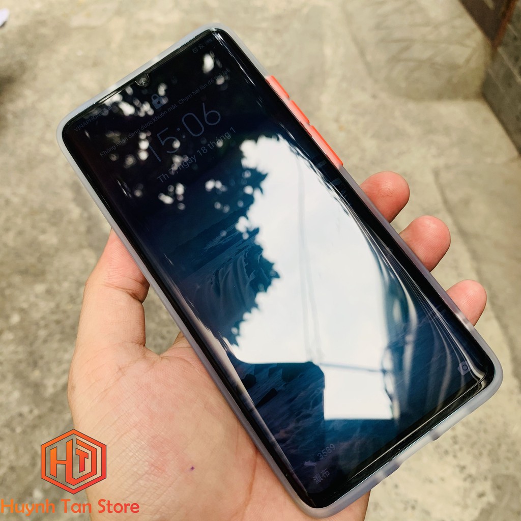 Ốp lưng Huawei P30 Pro trong nhám viền màu