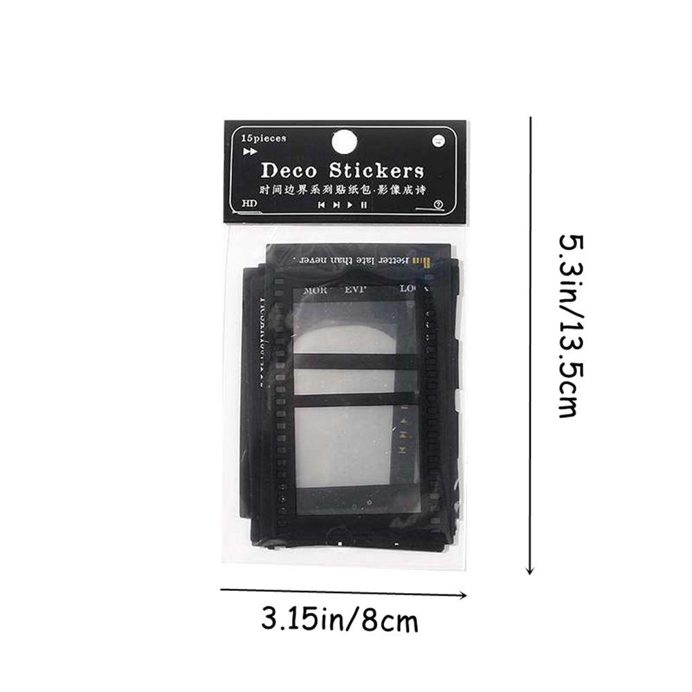 Set 15 Sticker PET Dán Trang Trí Sổ Tay DIY