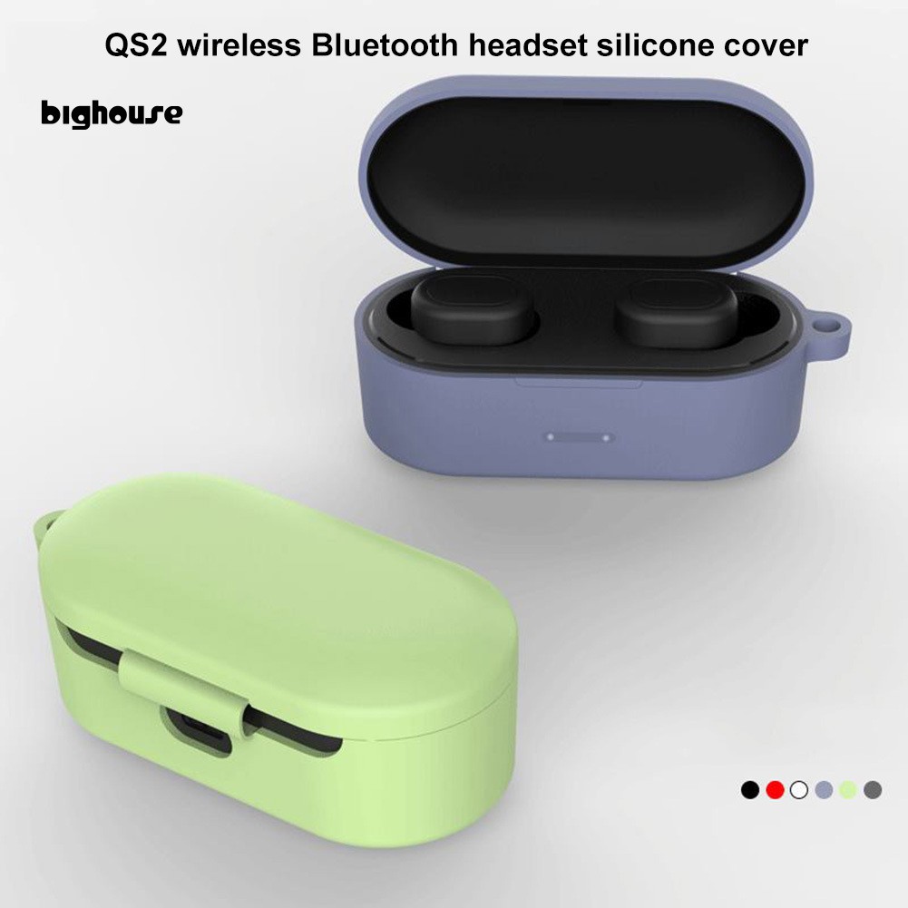 Vỏ bảo vệ hộp sạc tai nghe QCY T1S/QS2/T2C Bluetooth bằng silicon
