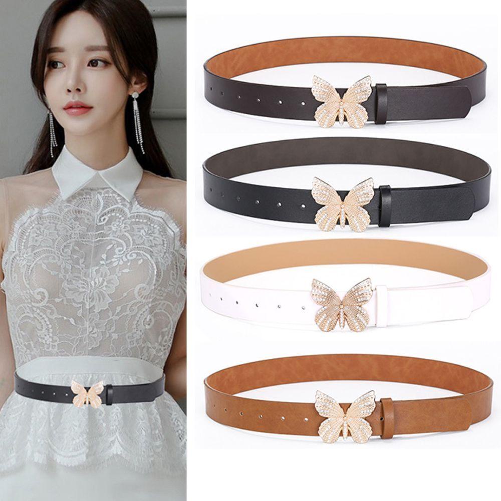 Thắt Lưng Da Pu Mặt Hình Bướm 26Eddie