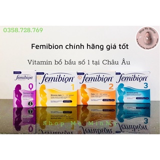 Vitamin bầu FEMIBION số 0,1,2,3 số 1 Châu Âu chính hãng