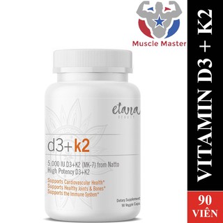 Thực phẩm bổ sung etana vitamin 5000iu d3 + 100mcg k2 90 viên