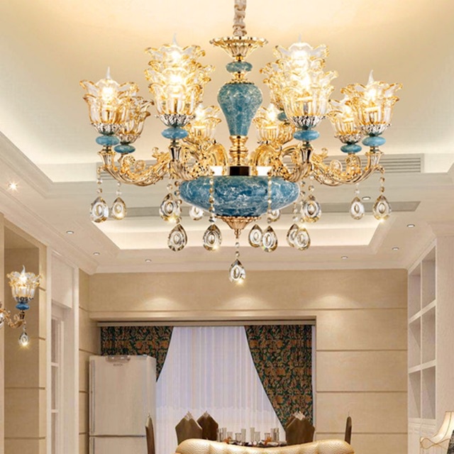 Đèn Chùm Thả Trần Pha Lê Phong Cách Tân Cổ Điển,Trang Trí Phòng Khách,Ngủ,Nhà Hàng,Sảnh Khách Sạn,Spa