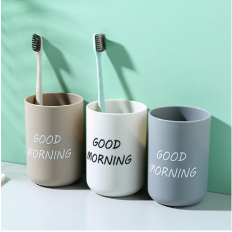 (Hàng Mới Về) Bộ 1 Cốc Đựng Nước Và Cọ Đánh Răng Thiết Kế Đơn Giản