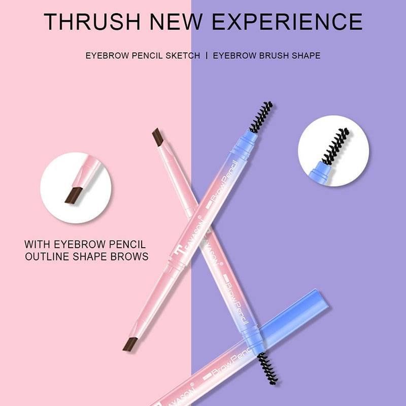 Bút chì kẻ lông mày hai đầu lâu trôi chống thấm nước siêu mịn