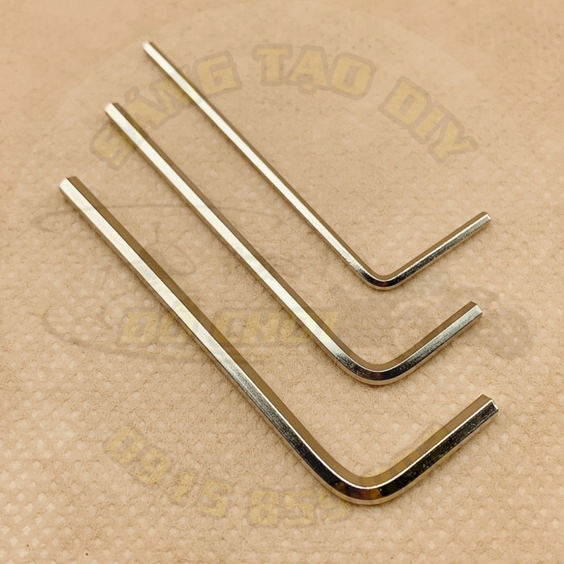 Lục lăng siết ốc chữ L - Cây lục giác 1.5mm, 2mm, 2.5mm, 3mm mở ốc M3, M4, M5, M6