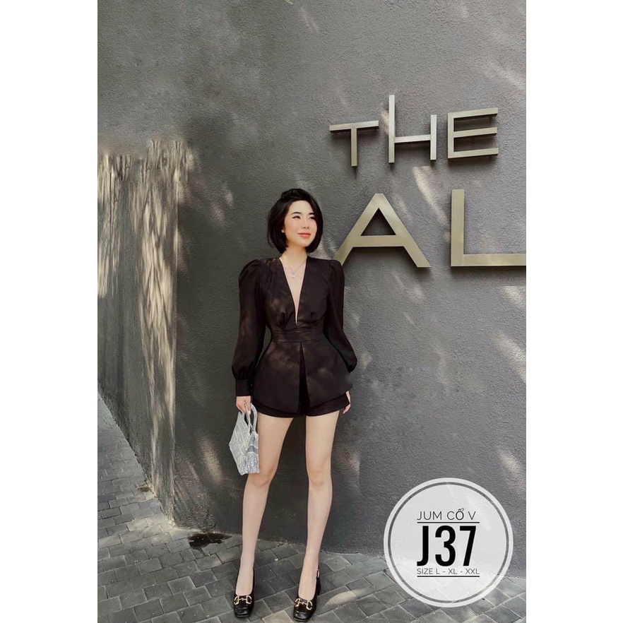 (TÁO ĐỎ BIGSIZE 55-90KG) Jumsuit Bigsize Body Nhấn Eo Cổ V Kèm Quần Màu Sang Chảnh S83 🍎🍎🍎 | BigBuy360 - bigbuy360.vn