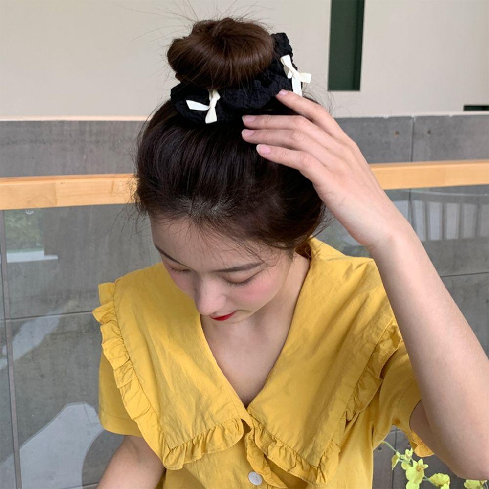 Dây Cột Tóc Đuôi Ngựa Bằng Vải Thiết Kế Nhỏ Nhắn Phong Cách Cổ Điển Ngọt Ngào WMES15H