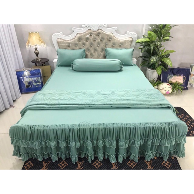 Drap thun màu phủ sang trọng ( nhiều màu)