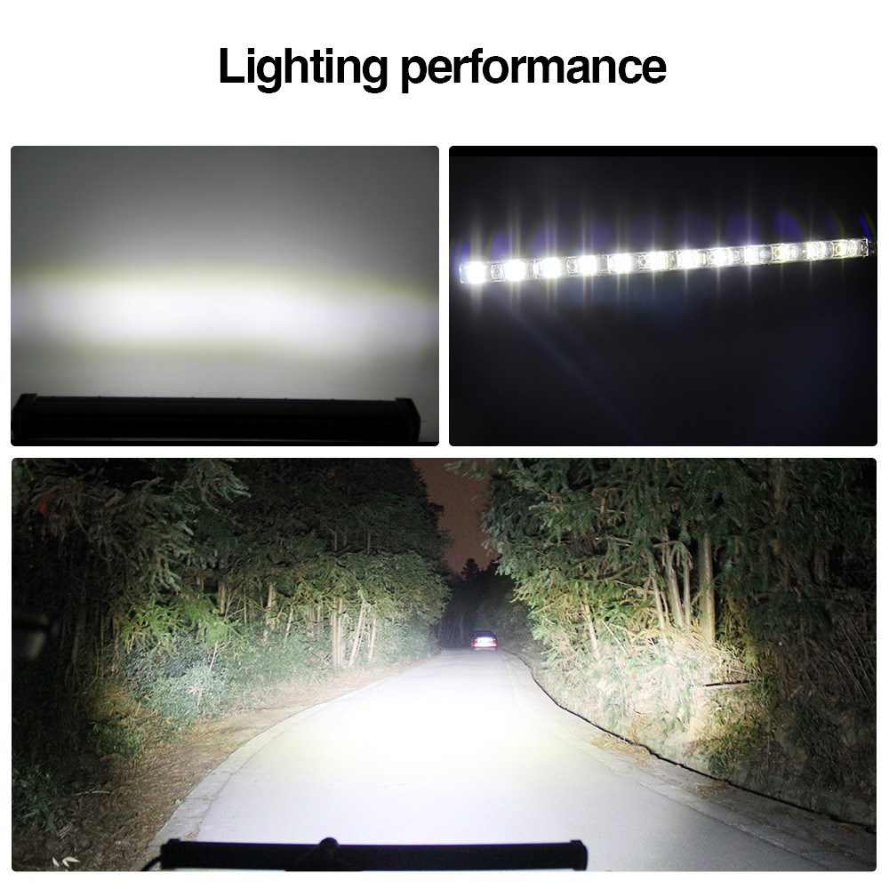 UNI-SHINE 8 Inch LED Light Bar 12V 24V 6D Ultra-thin 4X4 LED Light 12V 24V Off-Road Driving Light Beam For Car Truck