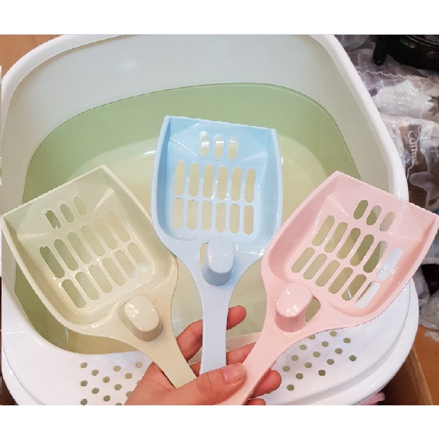 Xẻng xúc cát vệ sinh hình đầu mèo - xẻng hốt cát dọn vệ sinh phân cho mèo - phụ kiện chó mèo
