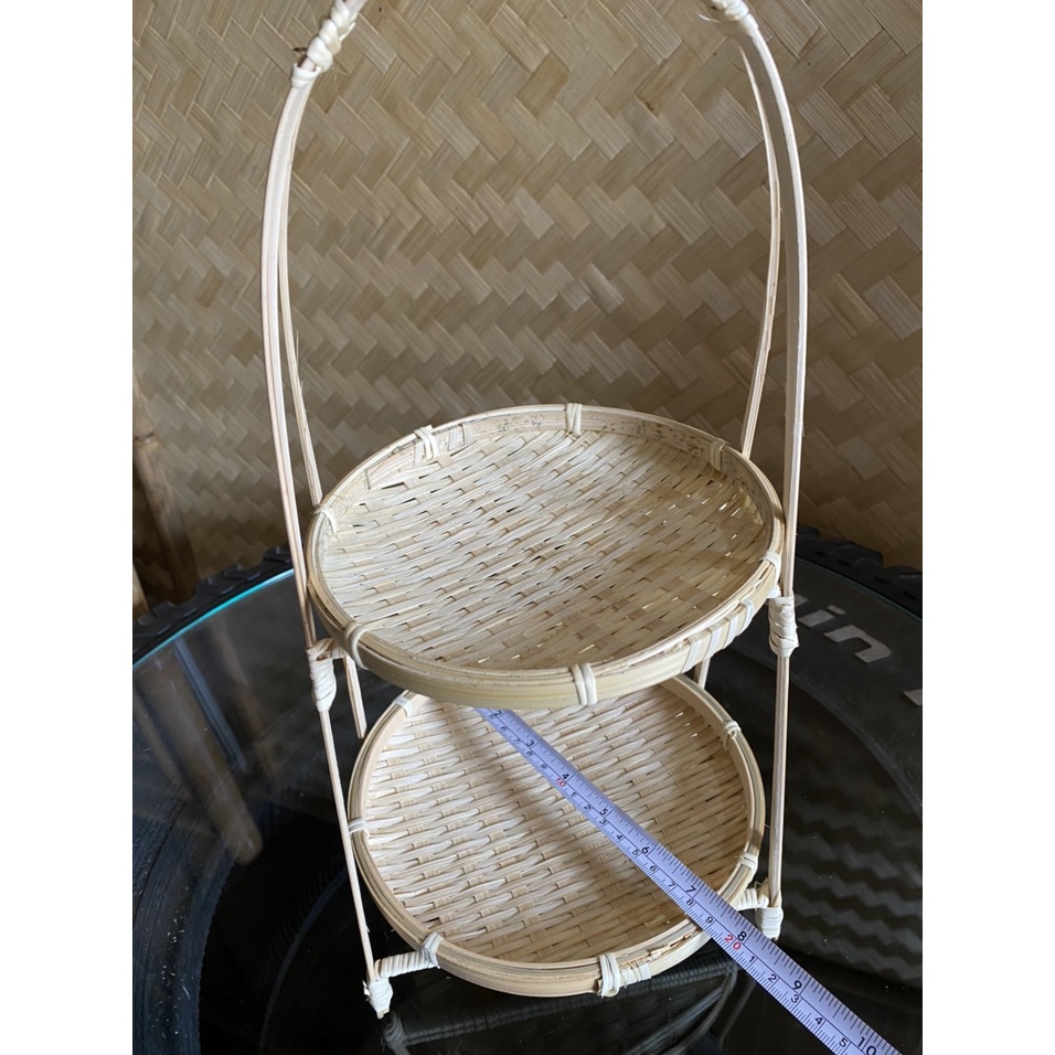 Mẹt tre tầng đồ gia dụng trang trí và sử dụng nhà bếp