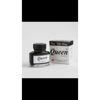 1 lọ mực Queen viết bút máy có 3 loại mực: tím -xanh-đen