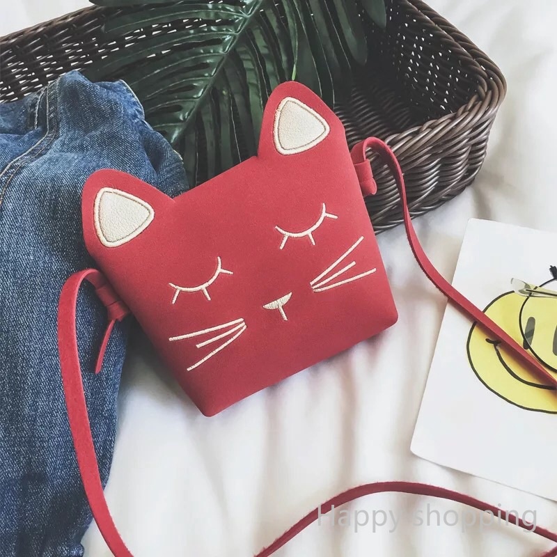Balo hình mèo xinh xắn nhiều màu cho bé