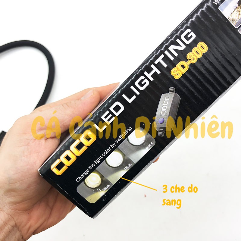 Đèn led thủy sinh BIOTOP đổi màu 3 chế độ đèn rọi kẹp thành hồ cá SD-300 5W 7W 10W