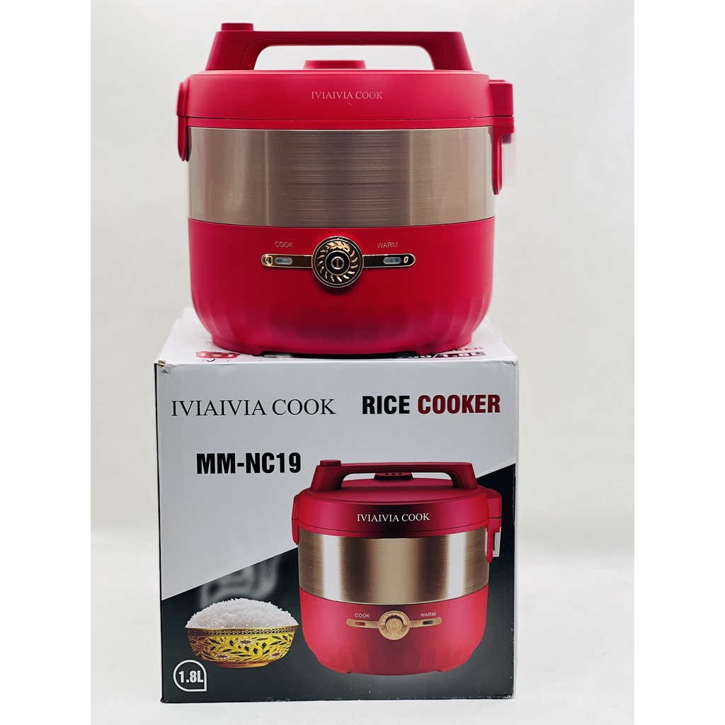 Nồi Cơm Điện IVIAIVIA COOKER MM - NC19 Dung tích 1.8 Lít - Tặng Kèm Giá Hấp, Hàng Chính Hãng Bảo Hành 12 Tháng
