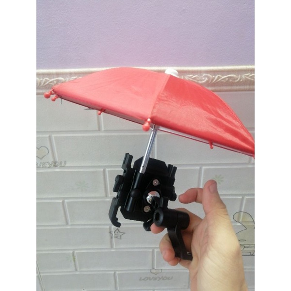 Giá đỡ điện thoại trên xe máy có ống gắn dù mini tiện lợi