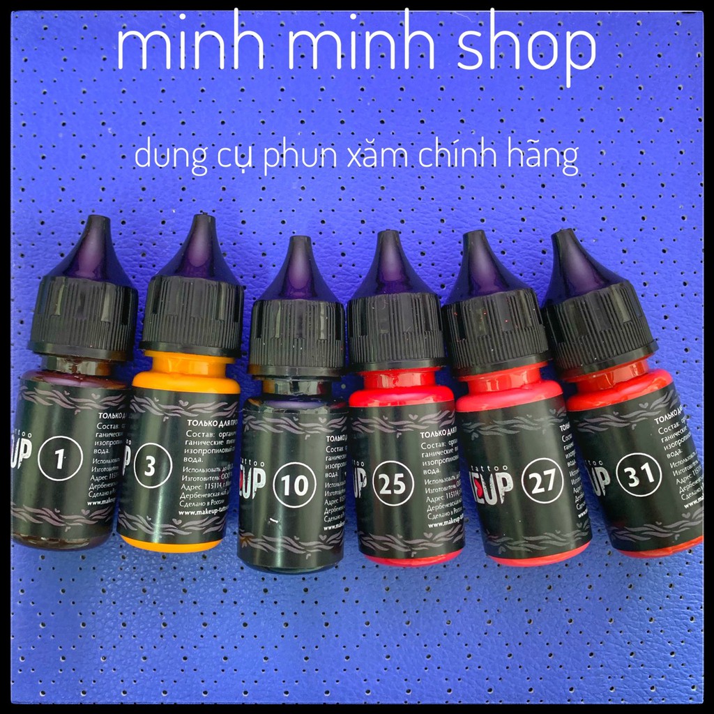 Mưc Mekup plus 15ml /mực phun xăm mày môi mí nhâp khẩu nga