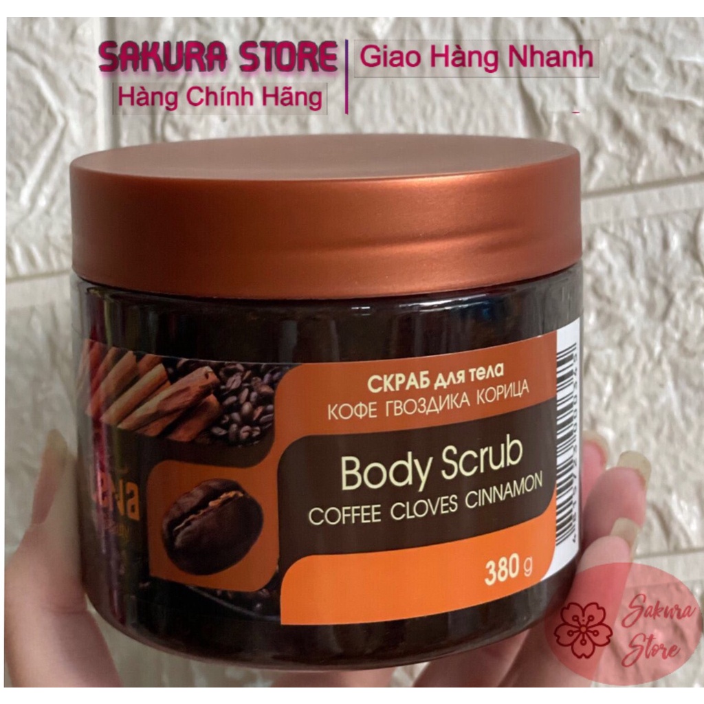 [FREESHIP]Tẩy tế bào chết body quế hồi cà phê Nga hãng Bilena mẫu mới 380g | BigBuy360 - bigbuy360.vn