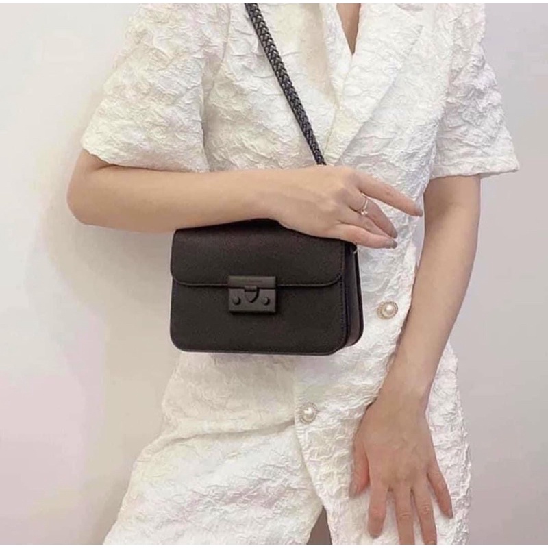 Túi xách Cnk mini vân rắn hàng Đẹp loại 1 đeo chéo size 18