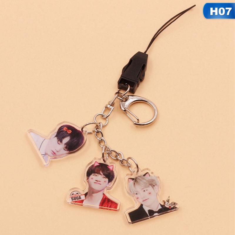 Móc chìa khoá bằng acrylic hình BTS 2019 SUGA RM JIMIN JUNGKOOK V