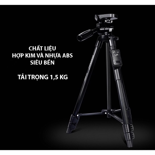 Gậy chụp hình 3 chân Tripod Yunteng 2508 cho máy ảnh điện thoại