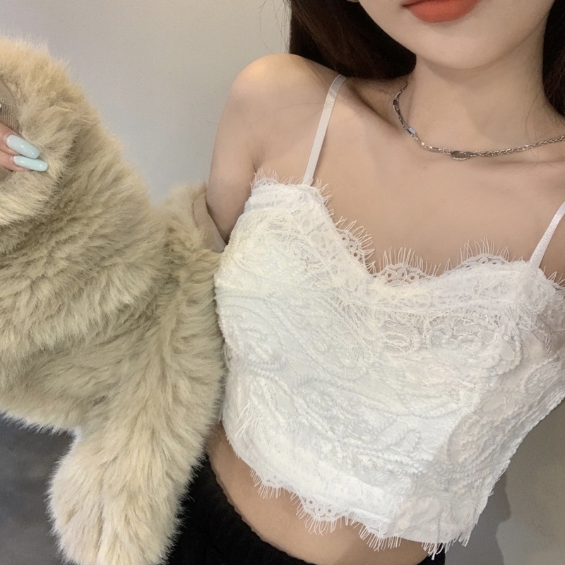 Áo Bra Ren Nữ Crotop Siêu Hot Chun Lưng