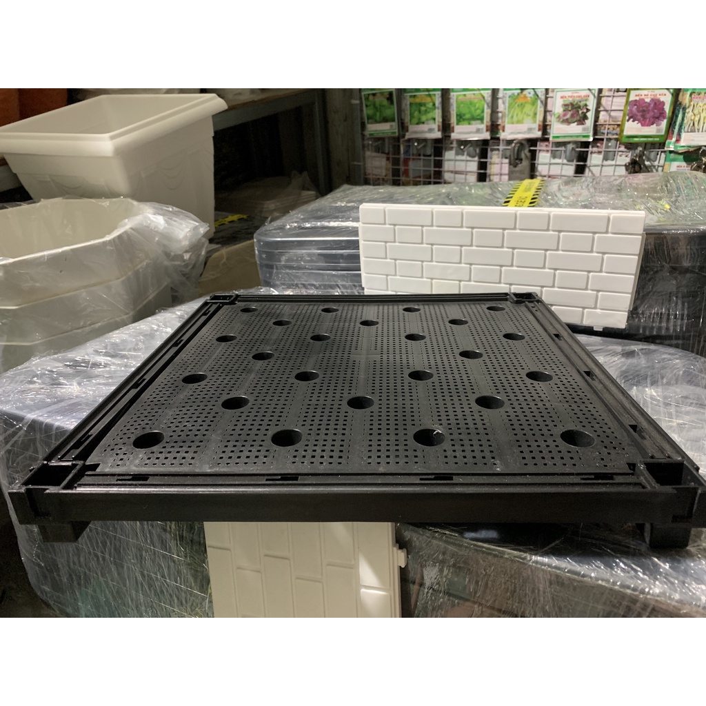 Đế vuông + Lưới chậu lắp ráp, lắp ghép  - phụ kiện chậu lắp ghép
