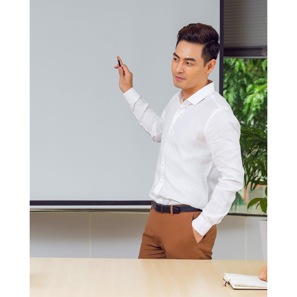 Áo Sơ Mi Nam Linen Trắng F2 Fashion &amp; Freedom
