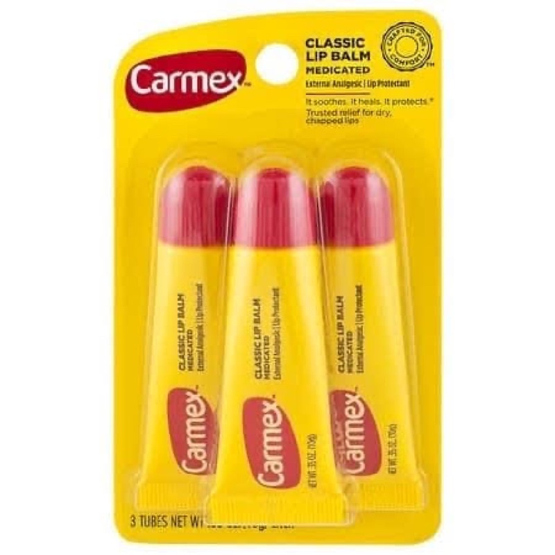 Son dưỡng môi Carmex Classic Lip Balm Medicated dạng tuýp - son dưỡng số 1 có chống nắng cực tốt